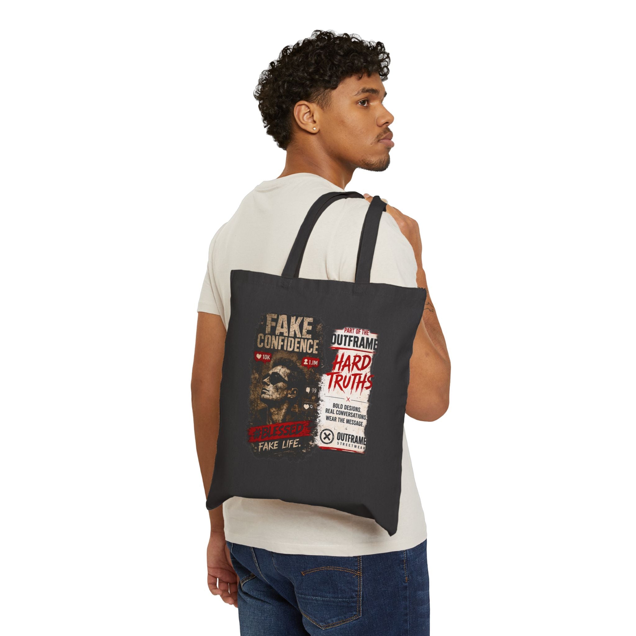 Canvas Tote Bag — "The System Doesn’t Want You" Protest Graphic Shopper