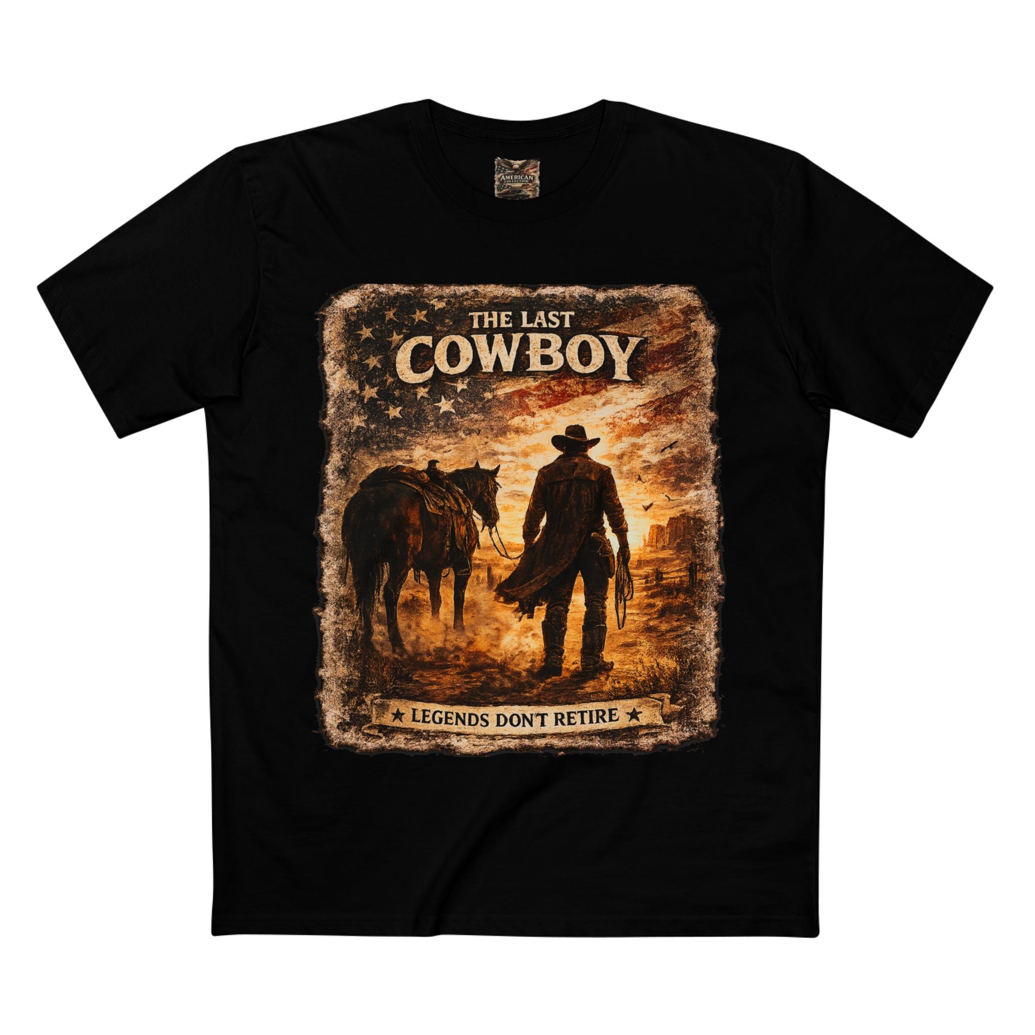 The Last Cowboy – Vintage Western Graphic T-Shirt | American Collection