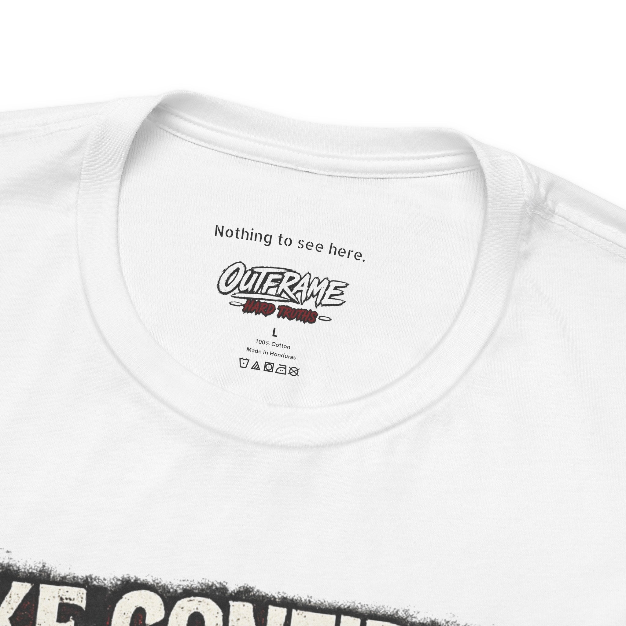 OUTFRAME Hard Truths – Fake Confidence | Premium Graphic Streetwear T-Shirt
