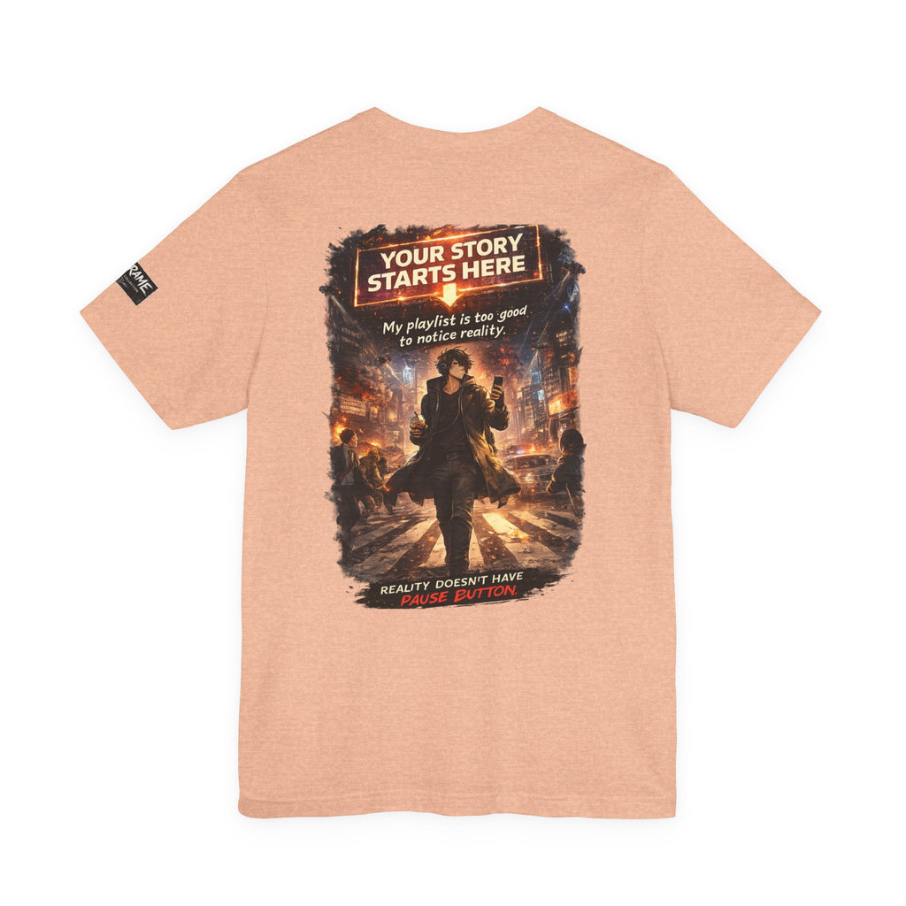 Main Character Graphic Tee — "Your Story Starts Here" Anime Streetwear