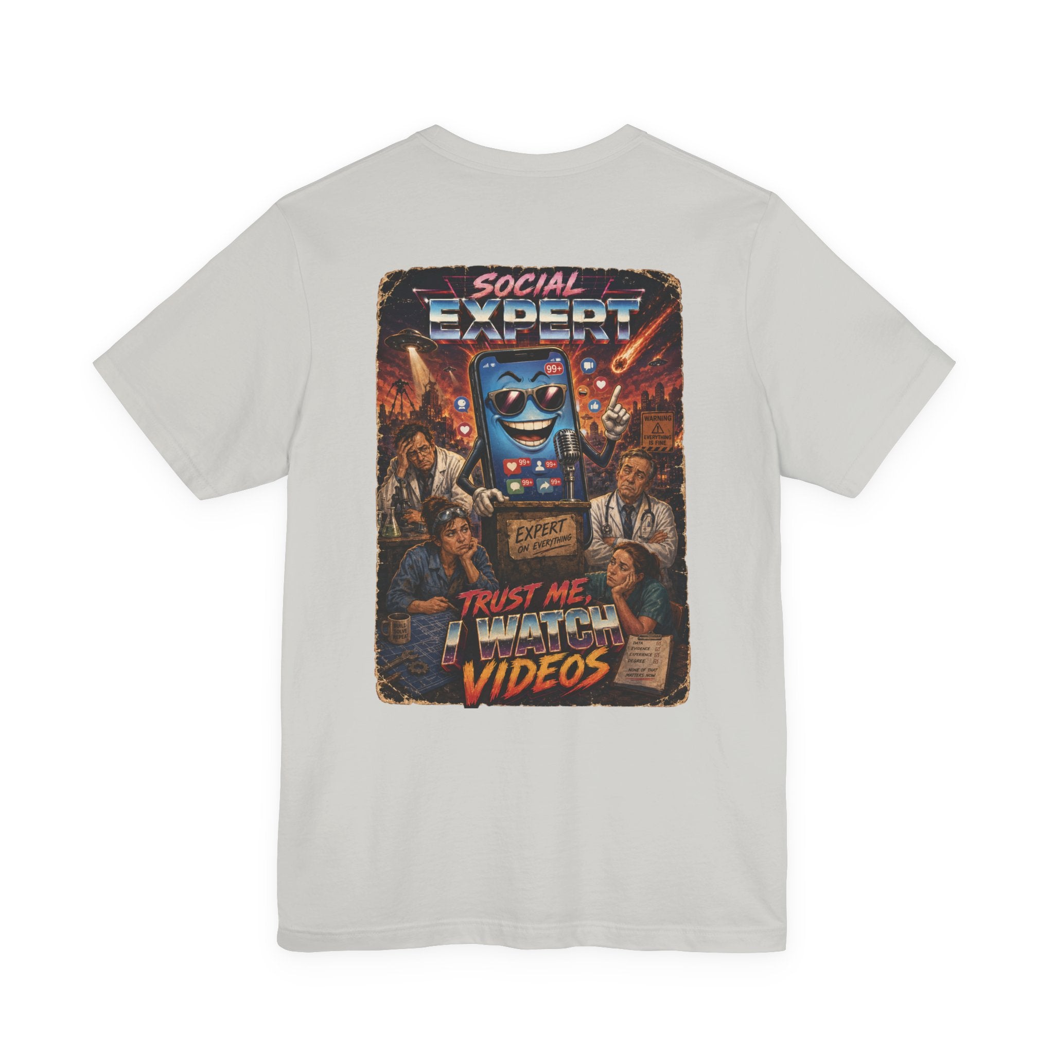 Social Expert Retro Sci-Fi T-Shirt | Trust Me, I Watch Videos