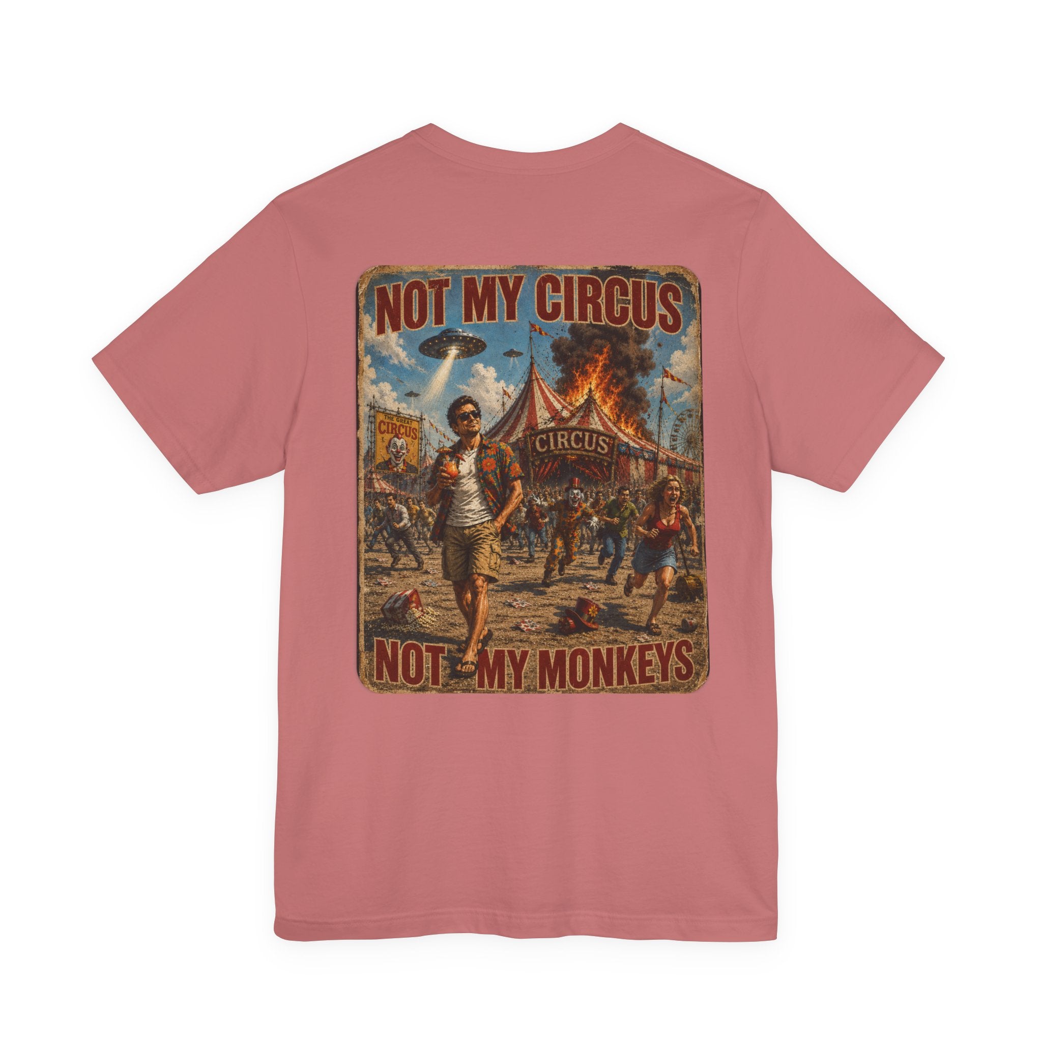 OUTFRAME – Not My Circus Not My Monkeys | Retro Apocalypse Graphic T-Shirt